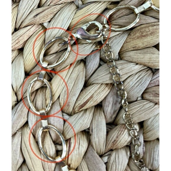 Y2K Beaded Dangle Statement Necklace Gold Tone 20” Pink Purple Fairy Cha Cha - Picture 7 of 9